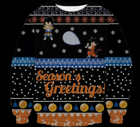 Divesart - Saiyan Christmas Unisex Wool Sweater - Ugly Christmas Sweater